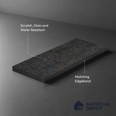 Stone Look LM 19334 Asphalt Concrete 8 ft x 4 ft Suede Finish Decorative Laminate - 1 mm | Suitable for TV Unit, Wardrobe, Kitchen Cabinets