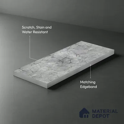Stone Look LM 19335 Greek Slate 2 8 ft x 4 ft Texture Finish Decorative Laminate - 1 mm | Suitable for TV Unit, Wardrobe, Kitchen Cabinets