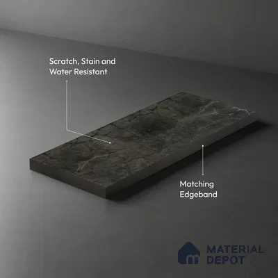 Stone Look LM 19336 Greek Slate 1 8 ft x 4 ft Texture Finish Decorative Laminate - 1 mm | Suitable for TV Unit, Wardrobe, Kitchen Cabinets