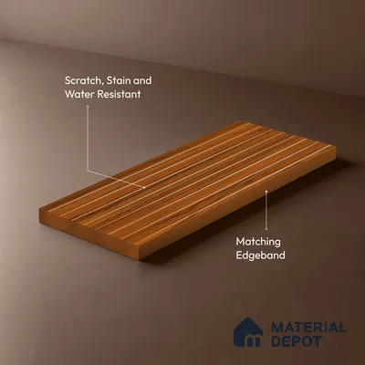 Wooden Look LM 19337 Apple Wood Usa 8 ft x 4 ft Texture Finish Decorative Laminate - 1 mm | Suitable for TV Unit, Wardrobe, Kitchen Cabinets