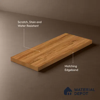 Wooden Look LM 19339 Canadian Pear 8 ft x 4 ft Texture Finish Decorative Laminate - 1 mm | Suitable for TV Unit, Wardrobe, Kitchen Cabinets