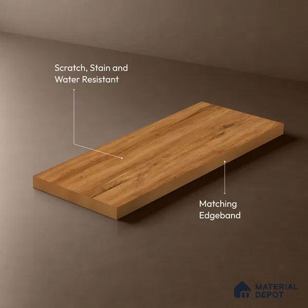 Wooden Look LM 19339 Canadian Pear 8 ft x 4 ft Texture Finish Decorative Laminate - 1 mm | Suitable for TV Unit, Wardrobe, Kitchen Cabinets