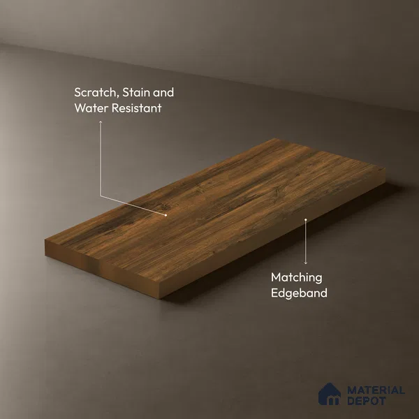 Wooden Look LM 19340 American Pear 8 ft x 4 ft Texture Finish Decorative Laminate - 1 mm | Suitable for TV Unit, Wardrobe, Kitchen Cabinets