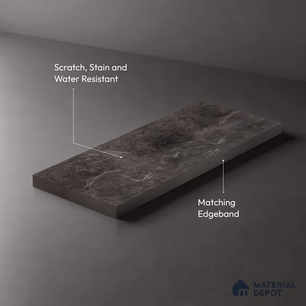 Wooden Look LM 19341 Greek Slate 1 8 ft x 4 ft Texture Finish Decorative Laminate - 1 mm | Suitable for TV Unit, Wardrobe, Kitchen Cabinets