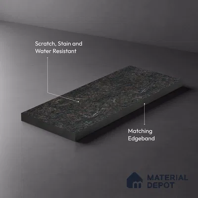 Stone Look LM 19343 Asphalt Concrete 8 ft x 4 ft Texture Finish Decorative Laminate - 1 mm | Suitable for TV Unit, Wardrobe, Kitchen Cabinets