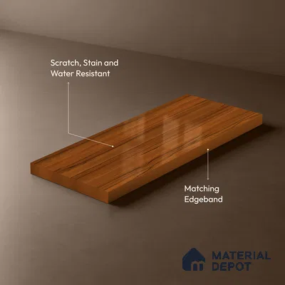 Wooden Look LM 19366 Apple Wood Usa 8 ft x 4 ft Glossy Finish Decorative Laminate - 1 mm | Suitable for TV Unit, Wardrobe, Kitchen Cabinets