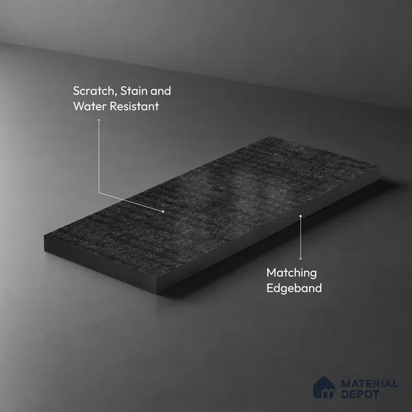Stone Look LM 19368 Asphalt Concrete 8 ft x 4 ft Texture Finish Decorative Laminate - 1 mm | Suitable for TV Unit, Wardrobe, Kitchen Cabinets
