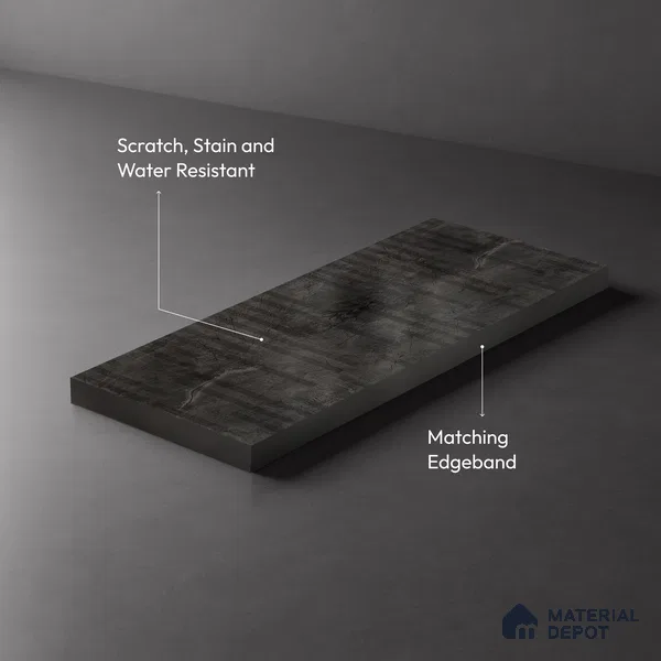 Wooden Look LM 19371 Greek Slate 1 8 ft x 4 ft Texture Finish Decorative Laminate - 1 mm | Suitable for TV Unit, Wardrobe, Kitchen Cabinets