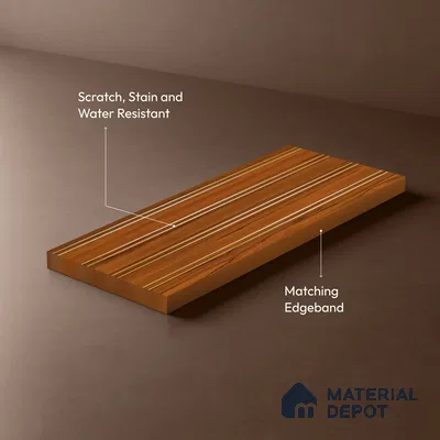 Wooden Look LM 19379 Apple Wood Usa 8 ft x 4 ft Texture Finish Decorative Laminate - 1 mm | Suitable for TV Unit, Wardrobe, Kitchen Cabinets