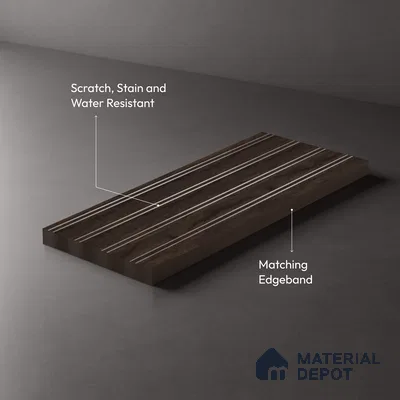 Wooden Look LM 19382 Amazon Wood 8 ft x 4 ft Texture Finish Decorative Laminate - 1 mm | Suitable for TV Unit, Wardrobe, Kitchen Cabinets