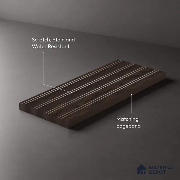 Wooden Look LM 19382 Amazon Wood 8 ft x 4 ft Texture Finish Decorative Laminate - 1 mm | Suitable for TV Unit, Wardrobe, Kitchen Cabinets