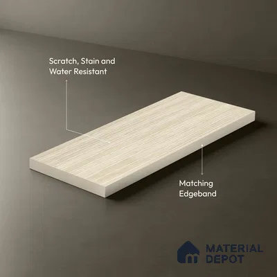 Wooden Look LM 19383 Baraki Walnut 8 ft x 4 ft Texture Finish Decorative Laminate - 1 mm | Suitable for TV Unit, Wardrobe, Kitchen Cabinets