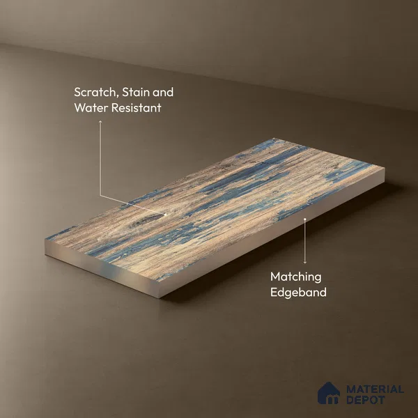 Wooden Look LM 19388 Eucalyptus Wood 8 ft x 4 ft Texture Finish Decorative Laminate - 1 mm | Suitable for TV Unit, Wardrobe, Kitchen Cabinets