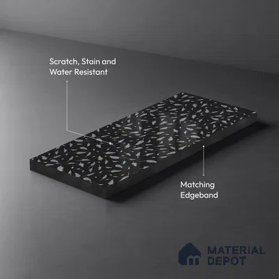 Patterned Look LM 19390 Grey Feather 8 ft x 4 ft Glossy Finish Decorative Laminate - 1 mm | Suitable for Bedroom, TV Unit, Wardrobe