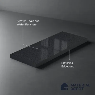 Patterned Look LM 19392 Alphaa Waves 8 ft x 4 ft Glossy Finish Decorative Laminate - 1 mm | Suitable for Bedroom, TV Unit, Wardrobe