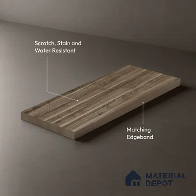 Wooden Look LM 19397 Walnut Lumber 8 ft x 4 ft Suede Finish Decorative Laminate - 1 mm | Suitable for TV Unit, Wardrobe, Kitchen Cabinets
