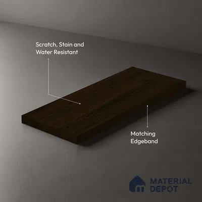 Wooden Look LM 19399 Catania Chestnut 8 ft x 4 ft Suede Finish Decorative Laminate - 1 mm | Suitable for TV Unit, Wardrobe, Kitchen Cabinets