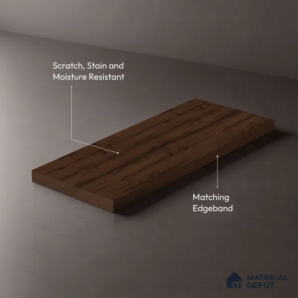 Wooden Look GT 20 534 Lacquer Wood Urban Veneer 8 ft x 4 ft Laminate - 1 mm | Suitable for TV Unit, Wardrobe, Kitchen Cabinets