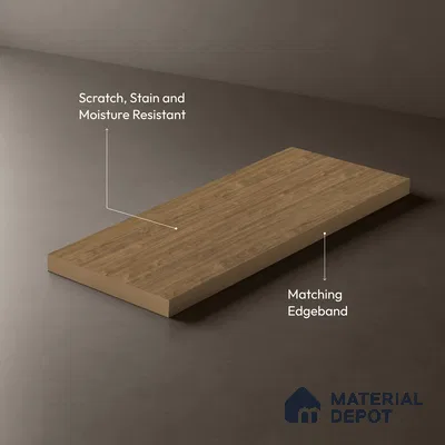 Wooden Look LM 18574 Nerolam Modish Dabema Walnut 8 ft x 4 ft Laminate - 1 mm | Suitable for TV Unit, Wardrobe, Kitchen Cabinets