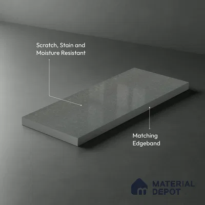 Stone Look LM 18766 Pebble Grey 8 ft x 4 ft Texture Finish Decorative Laminate - 1 mm | Suitable for TV Unit, Wardrobe, Kitchen Cabinets