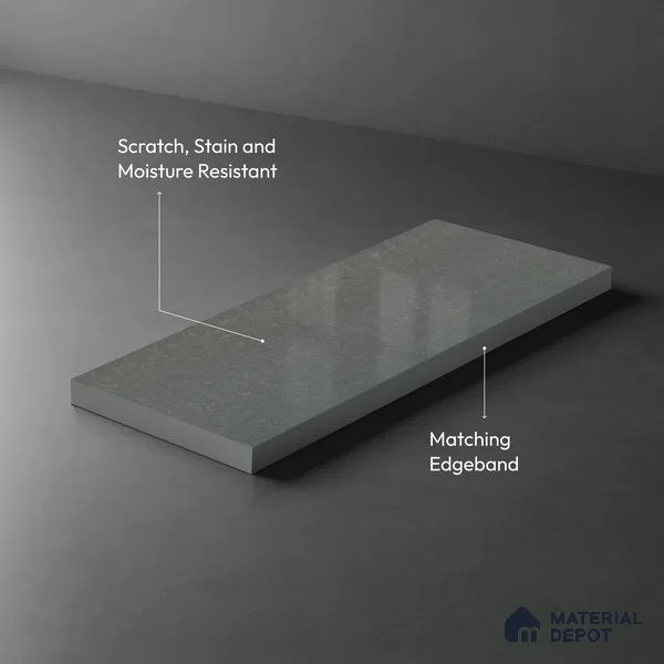 Stone Look LM 18766 Pebble Grey 8 ft x 4 ft Texture Finish Decorative Laminate - 1 mm | Suitable for TV Unit, Wardrobe, Kitchen Cabinets
