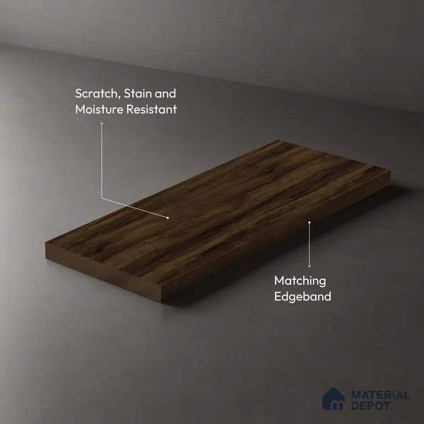 Wooden Look LM 18793 Dark Oak 8 ft x 4 ft Texture Finish Decorative Laminate - 1 mm | Suitable for TV Unit, Wardrobe, Kitchen Cabinets
