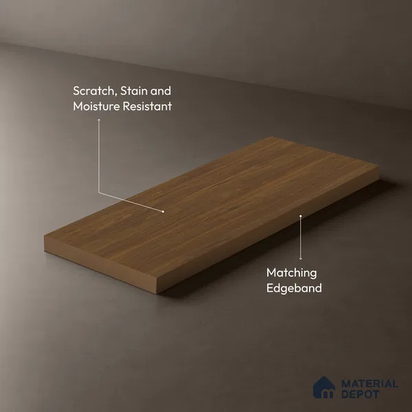 Wooden Look LM 19914 Espresso Oak 8 ft x 4 ft Texture Finish Decorative Laminate - 1 mm | Suitable for TV Unit, Wardrobe, Kitchen Cabinets