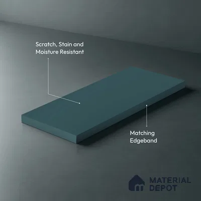 LM 20153 Steel Blue 8 ft x 4 ft Zero Soft Touch Finish Decorative Laminate - 1 mm | Suitable for TV Unit, Wardrobe, Kitchen Cabinets