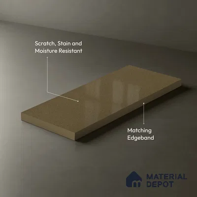 LM 21542 Beige Trail 8ft x 4ft Texture Finish Decorative Laminate - 1 mm | Suitable for TV Unit, Wardrobe, Kitchen Cabinets