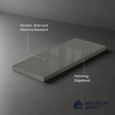 LM 21545 Grey Ade 8ft x 4ft Texture Finish Decorative Laminate - 1 mm | Suitable for TV Unit, Wardrobe, Kitchen Cabinets