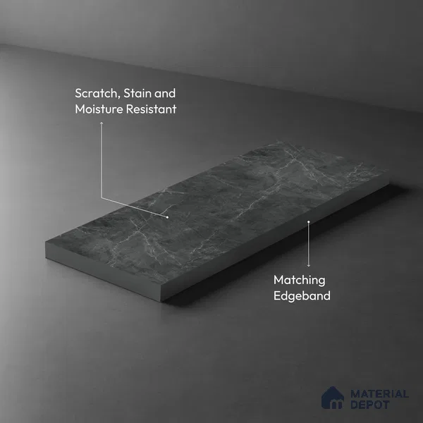 Stone Look LM 21551 Dynamic Venetino 8ft x 4ft Texture Finish Decorative Laminate - 1 mm | Suitable for TV Unit, Wardrobe, Kitchen Cabinets