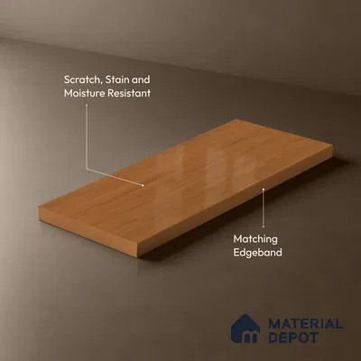 Wooden Look LM 21556 Caramelised Pine 8ft x 4ft Texture Finish Decorative Laminate - 1 mm | Suitable for TV Unit, Wardrobe, Kitchen Cabinets