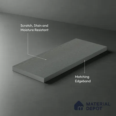 Stone Look LM 21567 Pebble Grey 8ft x 4ft Texture Finish Decorative Laminate - 1 mm | Suitable for TV Unit, Wardrobe, Kitchen Cabinets
