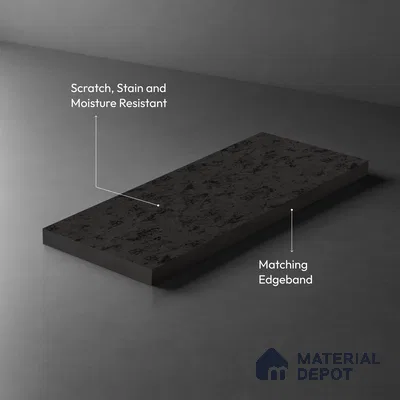 Stone Look LM 21578 Stressed Calacatta 8ft x 4ft Texture Finish Decorative Laminate - 1 mm | Suitable for TV Unit, Wardrobe, Kitchen Cabinets