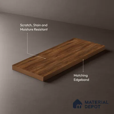 Wooden Look LM 21582 Sunny Yew 8ft x 4ft Texture Finish Decorative Laminate - 1 mm | Suitable for TV Unit, Wardrobe, Kitchen Cabinets