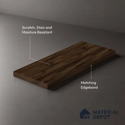 Wooden Look LM 21583 Dark Oak 8ft x 4ft Texture Finish Decorative Laminate - 1 mm | Suitable for TV Unit, Wardrobe, Kitchen Cabinets