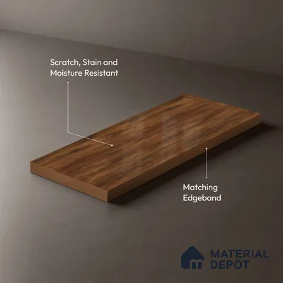 Wooden Look LM 21593 Sunny Yew 8ft x 4ft High Gloss Finish Decorative Laminate - 1 mm | Suitable for TV Unit, Wardrobe, Kitchen Cabinets