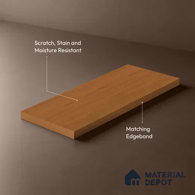 Wooden Look LM 21610 Caramelised Pine 8ft x 4ft Suede Finish Decorative Laminate - 1 mm | Suitable for TV Unit, Wardrobe, Kitchen Cabinets