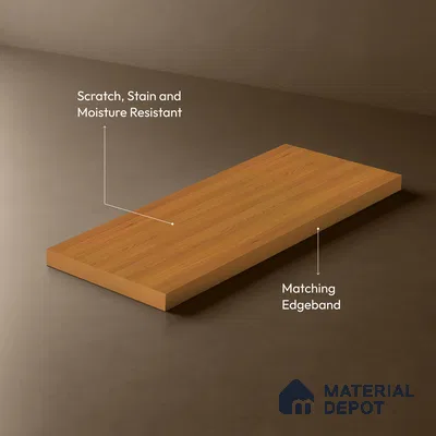 Wooden Look LM 21618 Frappe Cedar 8ft x 4ft Suede Finish Decorative Laminate - 1 mm | Suitable for TV Unit, Wardrobe, Kitchen Cabinets