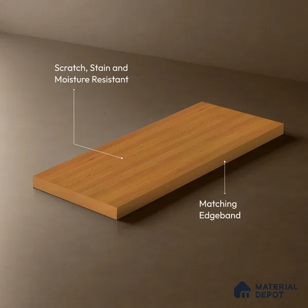 Wooden Look LM 21618 Frappe Cedar 8ft x 4ft Suede Finish Decorative Laminate - 1 mm | Suitable for TV Unit, Wardrobe, Kitchen Cabinets