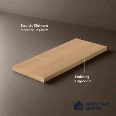 Wooden Look LM 21620 Barley Birch 8ft x 4ft Suede Finish Decorative Laminate - 1 mm | Suitable for TV Unit, Wardrobe, Kitchen Cabinets
