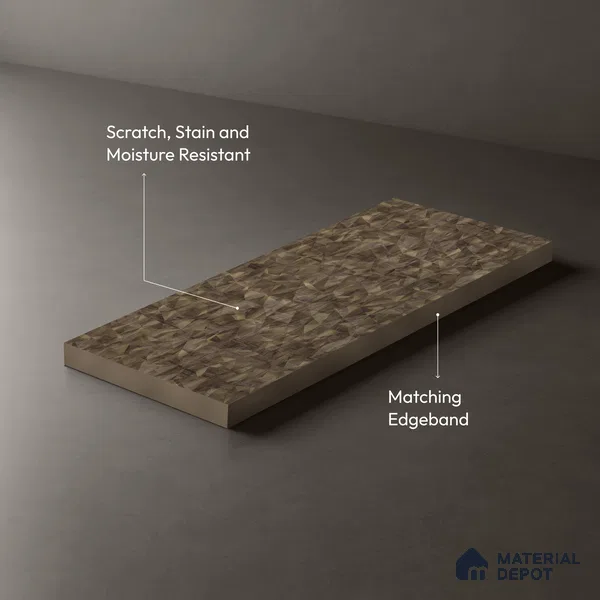 Wooden Look LM 21752 8ft x 4ft Texture Finish Decorative Laminate - 1 mm | Suitable for TV Unit, Wardrobe, Kitchen Cabinets