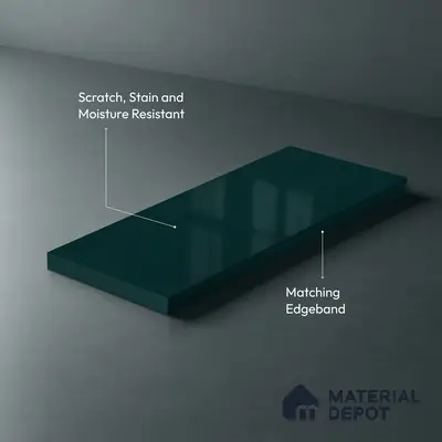GA 4012 8 ft x 4 ft High Gloss Finish 6H Antiscratch Acrylic Laminate - 1.5 mm | Suitable for Living Room, Kitchen, Office | Matching Edgeband Code EB 4012