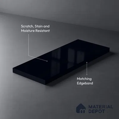 GA 4019 8 ft x 4 ft High Gloss Finish 6H Antiscratch Acrylic Laminate - 1.5 mm | Suitable for Living Room, Kitchen, Office | Matching Edgeband Code EB 4019