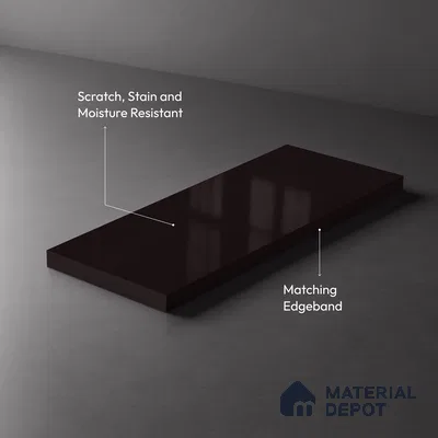 GA 4028 8 ft x 4 ft High Gloss Finish 6H Antiscratch Acrylic Laminate - 1.5 mm | Suitable for Living Room, Kitchen, Office | Matching Edgeband Code EB 4028