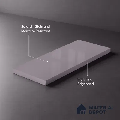 GA 4032 8 ft x 4 ft High Gloss Finish 6H Antiscratch Acrylic Laminate - 1.5 mm | Suitable for Living Room, Kitchen, Office | Matching Edgeband Code EB 4032