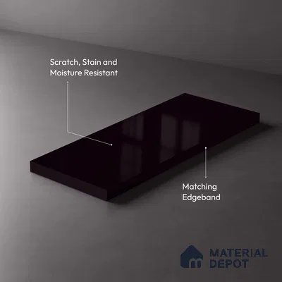 GA 4035 8 ft x 4 ft High Gloss Finish 6H Antiscratch Acrylic Laminate - 1.5 mm | Suitable for Living Room, Kitchen, Office | Matching Edgeband Code EB 4035
