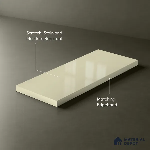 GA 4407 8 ft x 4 ft Metallic Finish 6H Antiscratch Acrylic Laminate - 1.5 mm