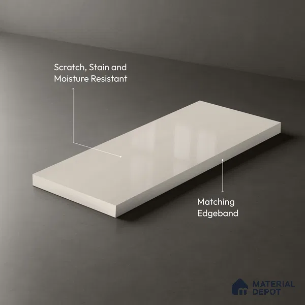 GA 4418 8 ft x 4 ft Metallic Finish 6H Antiscratch Acrylic Laminate - 1.5 mm
