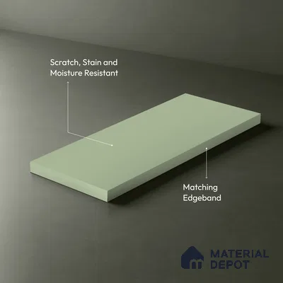 Pale Sage Green Solid Colors Look LM 21805 8 ft x 4 ft Matte Finish 6H Anti Scratch Acrylic Laminate - 1.5 mm | Suitable for Living Room, Kitchen, Office